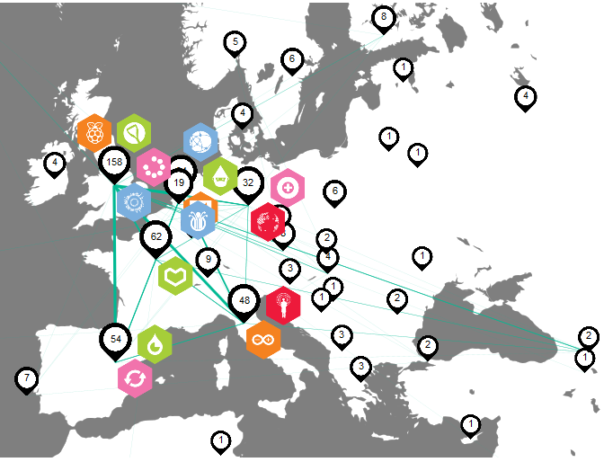 Carte web interactive des organisations pour l'innovation sociale numérique